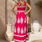 Beach Dress Vacation Style Printed Strapless Dress