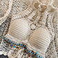 Cardigan, veste, taille haute, short crocheté, costume décontracté pour les vacances à la plage et les sources chaudes