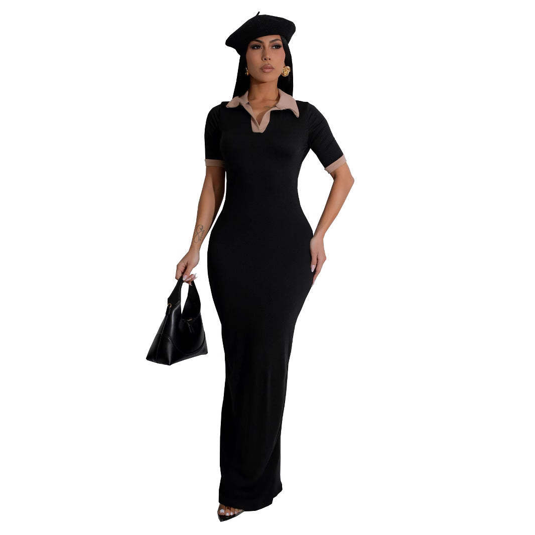 Women's Retro Slim Fit Sheath And Fitted Waist Slimming Dress