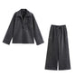 Street Fashion Straight Pants Suit Women's Clothing