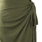 Robe décontractée à ourlet irrégulier et couleur unie pour femme
