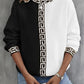 Color-blocked Hoodie Casual Sporty Round-neck Long-sleeve Top