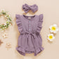 INS Baby Spring And Autumn Models New European And American Sleeveless Solid Color Personality Baby Girl Romper Romper