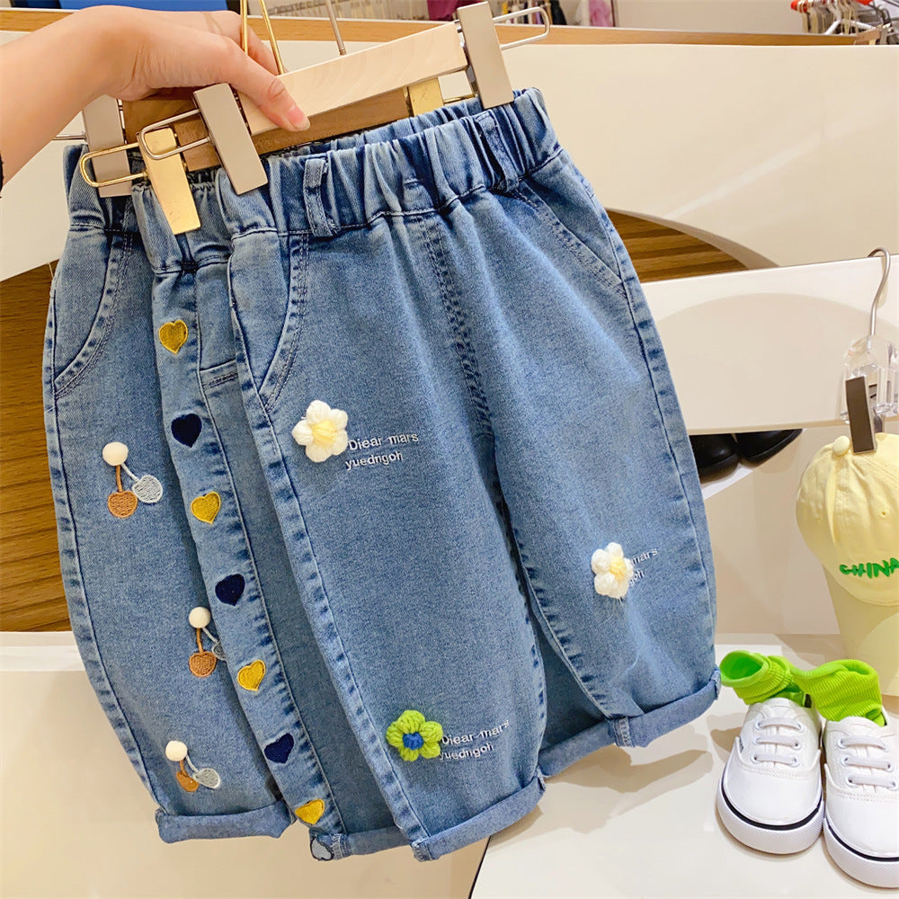 Girls Harem Jeans Children Korean Style