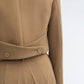 Solid Color Short Blazer & High Waist Pants Set