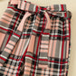 Girls Off Shoulder Top Plaid Trousers Suit