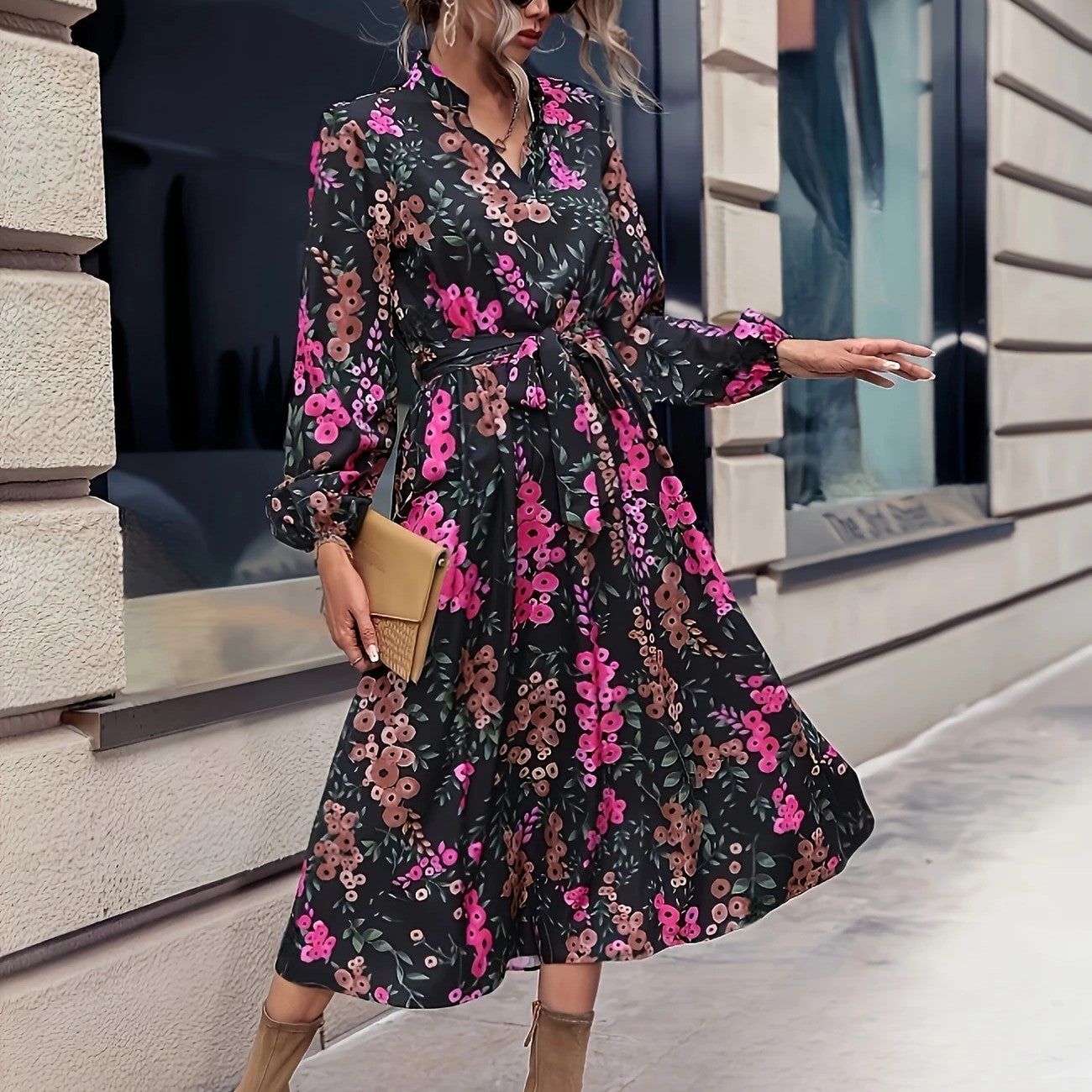 Polyester Fiber Women's Dress