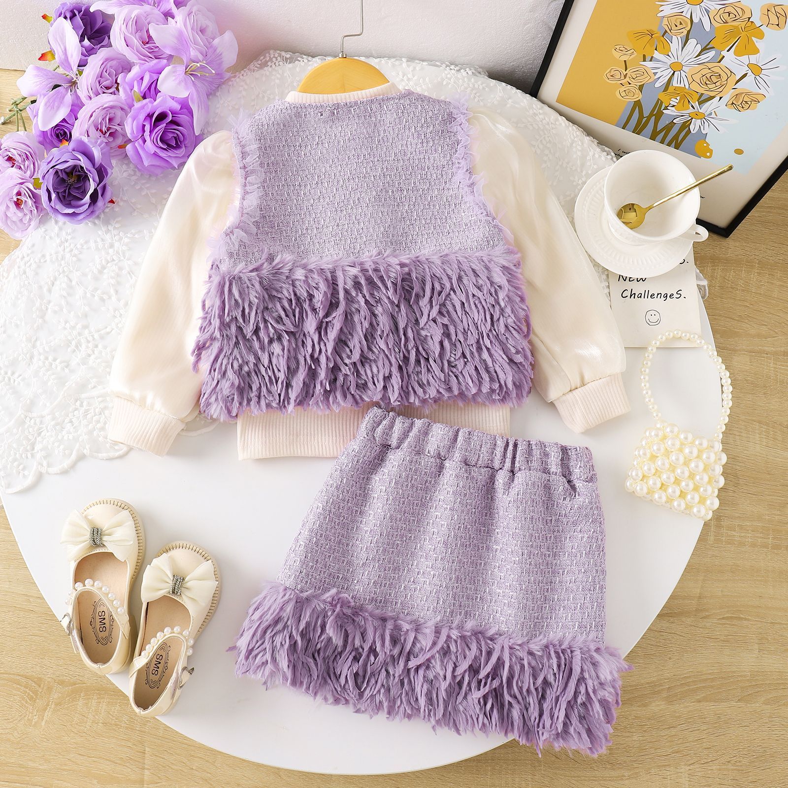 Fashionable And Versatile Loose Slimming Fringe Two-piece Set