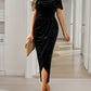 Solid Color Strapless Bodycon Long Dress Women's Dress