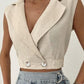 Women's Fashion V-neck Cotton Linen Vest Top