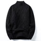 Pull demi-col roulé pour homme, pull ample en tricot coréen