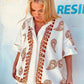 Printed Loose Short Sleeve Shirt Top Casual Shorts Suit