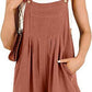 Women's Short Overalls Summer Casual Adjustable Strap Loose Short Bib Overalls Jumpsuit Rompers