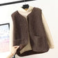 Gilet en peluche polyvalent pour l'automne et l'hiver