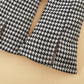Plaid Heart-shaped Stand Collar Long-sleeved Trousers Hat