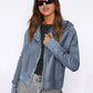 Sweat-shirt à capuche tendance pour femme, veste courte à fermeture éclair