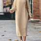 Winter Turtleneck Knitted Sweater Dress Fashion Solid Loose Pullover Long Dresses For Women Clothing