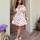 Lady's Puff Sleeve Large Skirt Dress