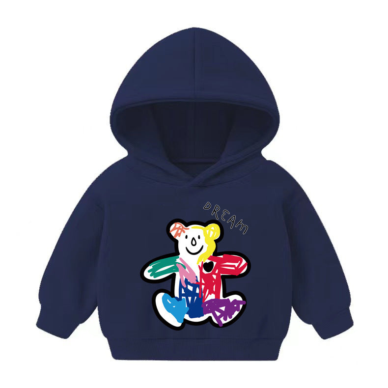 Pull à capuche et vêtements à manches longues en cachemire pour enfants, garçons et filles