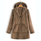 Manteau d'hiver chaud à capuche en peluche