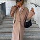 Suit Collar Double Breasted Woolen Coat