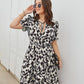Casual Fashion Short Sleeve V-neck Printed Dress