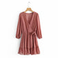 V-neck Jumpsuit European And American Autumn Tulle Jacquard Jumpsuit