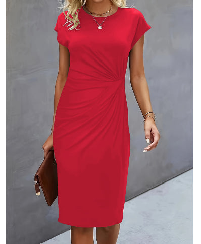 Women's Cotton Solid Color Casual Dress
