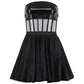 Robe de soirée en cuir à volants bouffants et dos nu avec haut tube