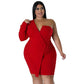 Robe sexy à manches longues et épaules dénudées