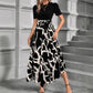 Womens SpringSummer Bestseller Floral Print Crew Neck Dress