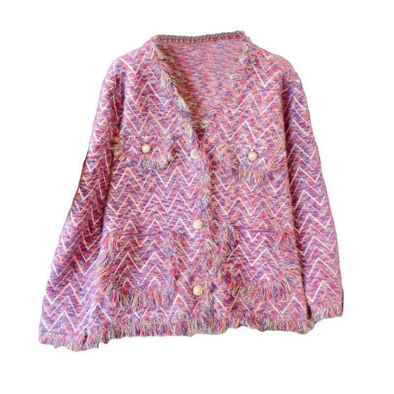 Women's Fringed Knitted Cardigan Coat
