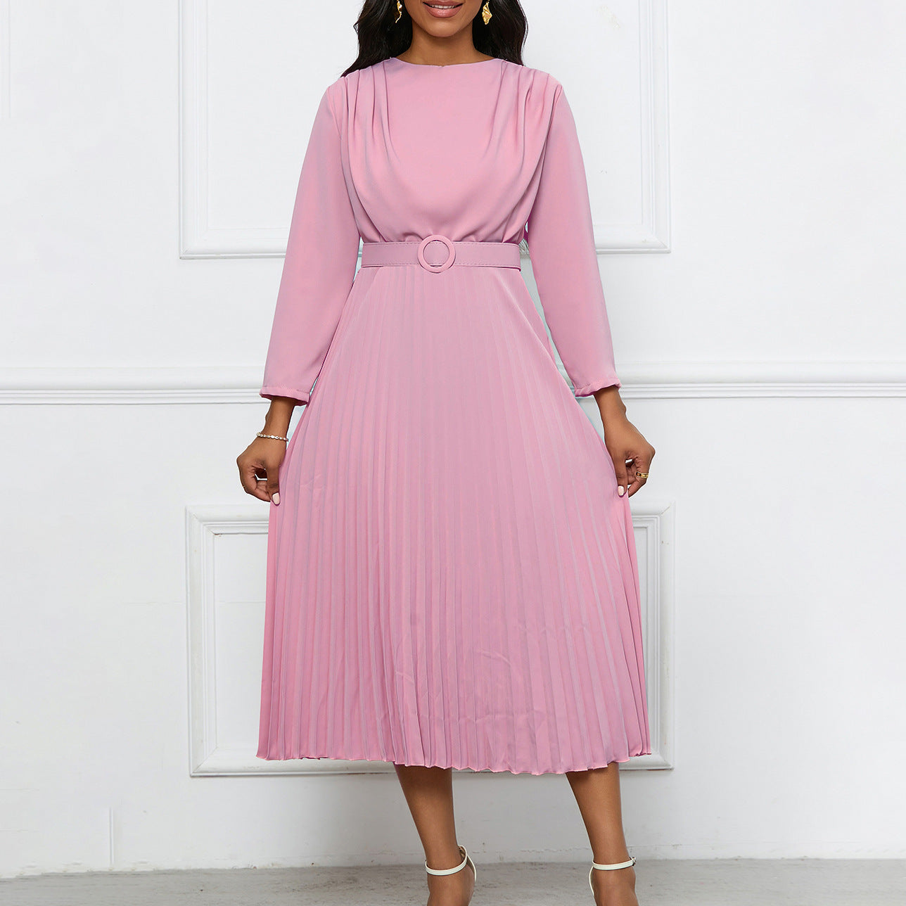 OL Solid Color African Plus Size Dress