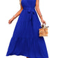 Halter Lace-up Casual Loose Stitching Dress