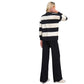 Sweater Patchwork Stripes Round Neck Fashion Loose