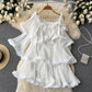 Women's Fashion Casual Ruffle Flared Sleeve Chiffon Shirt