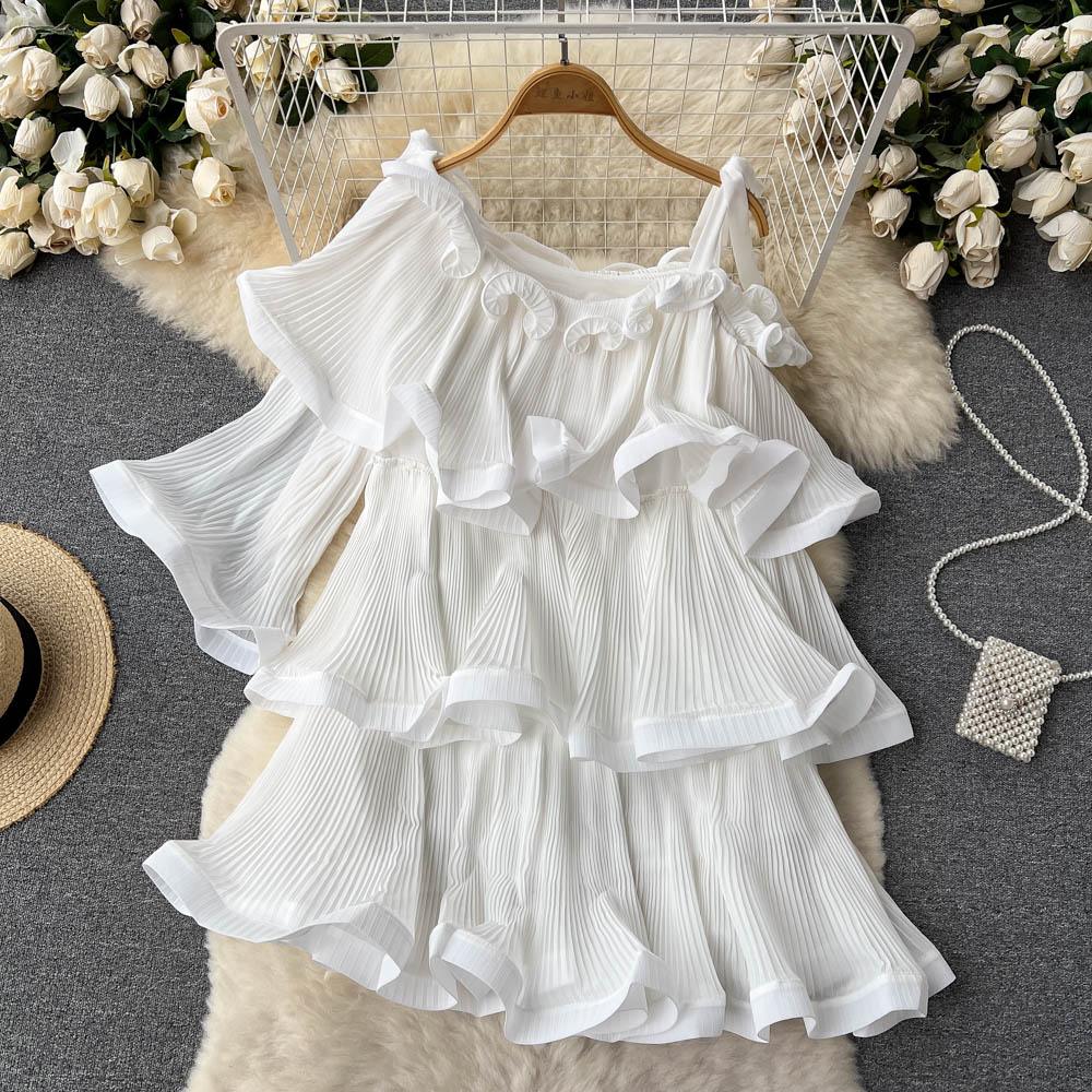 Women's Fashion Casual Ruffle Flared Sleeve Chiffon Shirt