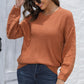Women's Pullover Woven Sweater Autumn And Winter New Bottoming Shirt Solid Color Casual Sweater