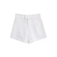 Short de costume taille haute pour femme, coupe trapèze