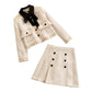 Age-reducing Fried Street Net Red Skirt Two-piece Winter