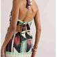Open-back Printed Beach Skirt