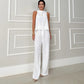 Fashion Loose Sleeveless Top Wide-leg Casual Pants Solid Color Two-piece Set