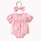Combinaison d'été pour bébé fille, motif soleil, joyeux, petit tournesol, trois couleurs, avec coiffe