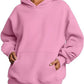 Sweats à capuche pour femmes avec poches, sweat-shirt tendance uni, pull à capuche surdimensionné, vêtements pour femmes