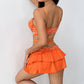 Summer Womens Dress Sheer Alluring And Sexy Low-cut Design