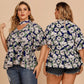 Women's Ruffle Sleeve Floral Shirt