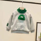 Children's Winter Fleece Lining Sweatshirt And Sweatpants Two-piece Set