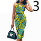 African Ethnic Printed Batik Cotton Fashion Dress