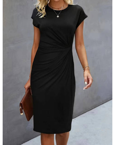 Women's Cotton Solid Color Casual Dress