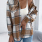 Women's Casual Plaid Woolen Mid-length Coat